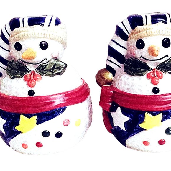 Vintage. Snowman Candlestick Holders Epoch Collection by Noritake, Taper Candle - Picture 11 of 13